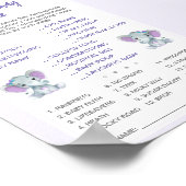 ツインはキャンディ赤ちゃんシャワーゲームゾウを推測 ポスター (角)