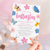 ツインべビーシャワーの為の"Two Little Butterflies" 招待状