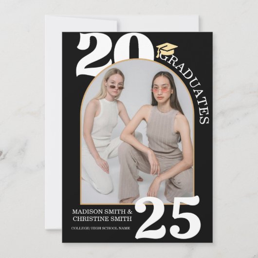 ツインアーチフォトカレッジ高校卒業 案内状 (正面)