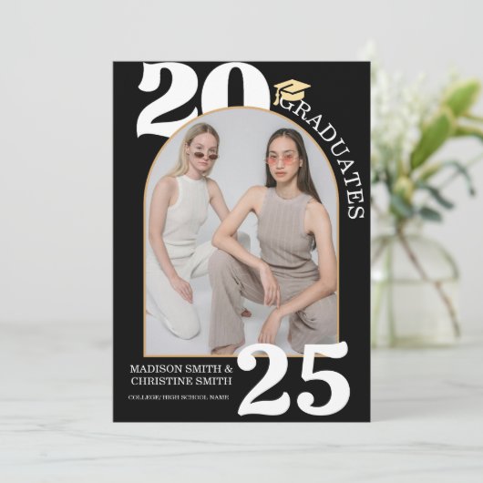 ツインアーチフォトカレッジ高校卒業 案内状 (スタンド正面)