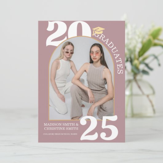 ツインアーチフォトカレッジ高校卒業 案内状 (スタンド正面)