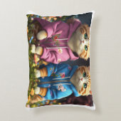 「ツインウィスカーかわいい猫の枕」 アクセントクッション (正面(垂直))