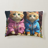 「ツインウィスカーかわいい猫の枕」 アクセントクッション (裏面)