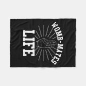 ツインウォンメイトベビー兄弟姉妹妊娠引用文プンギ フリースブランケット (正面(横))