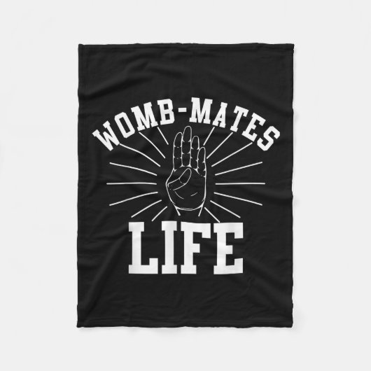 ツインウォンメイトベビー兄弟姉妹妊娠引用文プンギ フリースブランケット (正面)