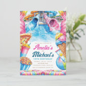 ツインウォーター파크 バースデー ダブル サマー パーティー 招待状 (スタンド正面)