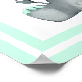 ツインエレファントミントベビーシャワーへようこそ ポスター (角)