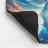 ツインエンジェルズインザクラウドマウスパッド マウスパッド (コーナー)