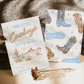 ツインカウボーイズ赤ちゃんシャワー招待 招待状