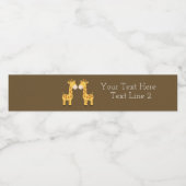 ツインカスタムジラッフェス水ボトルラベルツイン少年 ペットボトルラベル (シングルラベル)