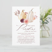 ツインカボチャ秋ベビーシャワー 招待状 (スタンド正面)