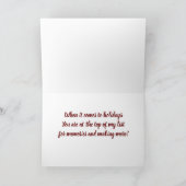 ツインカードへのクリスマスの願い カード (内部)