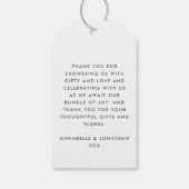 ツインガーリーピモダンクスタイリッシュタイポグラフィ ギフトタグ (裏面)