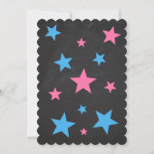 ツインガールとボーイテディベア赤ちゃんシャワー 招待状 (裏面)