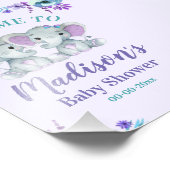 ツインガールエレファントウェルカムサインガールシャワーフローラ フォトプリント            (角)