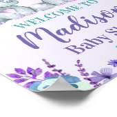 ツインガールエレファントウェルカムサインガールシャワーフローラ ポスター (角)