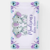 ツインガールエレファントバナーの看板の背景(テーブル上) 横断幕 (縦)