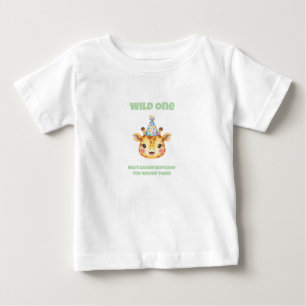 ツインガールサファリ誕生日Tシャツ The Wilder Twin ベビーTシャツ