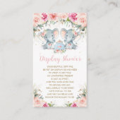 ツインガールズエレファントピンクフローラティーディスプレイシャワー エンクロージャーカード (正面)