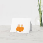 ツインガールズカボチャありがとうノートカード サンキューカード (裏面)