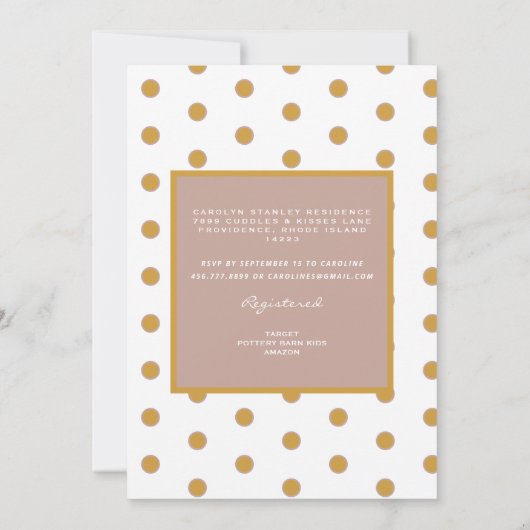 ツインガールズキュート衣服赤ちゃんシャワー招待状 招待状 (裏面)