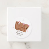 ツインガールズキュービーベビーシャワーメッセージカード フェイバータグ (インサイチュ)