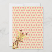 ツインガールズサファリキリンかわいい赤ちゃんシャワー 招待状 (裏面)