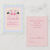 ツインガールズシャワーおむつラッフルチケット エンクロージャーカード (正面/裏面)