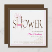 ツインガールズスリープベビーベビーシャワー招待状 招待状 (正面/裏面)