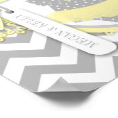 ツインガールズトゥスシェブロンプリントベビーシャワーバナー ポスター (角)