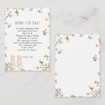 ツインガールズバニーブックスベビーリクエストカード