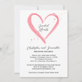 ツインガールズピエレガントッモダンクハートベビーシャワー 招待状 (正面)