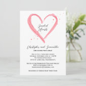 ツインガールズピエレガントッモダンクハートベビーシャワー 招待状 (スタンド正面)