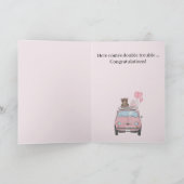 ツインガールズフィアット500おめでとう カード (内部)