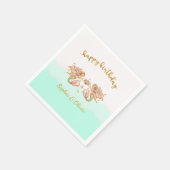 ツインガールズフェアリーメルメイド誕生日 スタンダードカクテルナプキン (角)