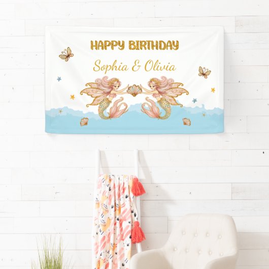 ツインガールズフェアリーメルメイド誕生日 横断幕 (インサイチュ)