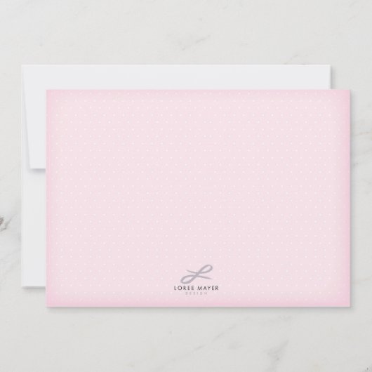 ツインガールズベビーシャワー招待状(ピンク) 招待状 (裏面)