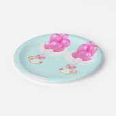 ツインガールズベビーシャワー ペーパープレート (アングル)