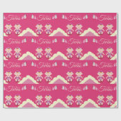 ツインガールズベビーシャワー ラッピングペーパー (フラット)