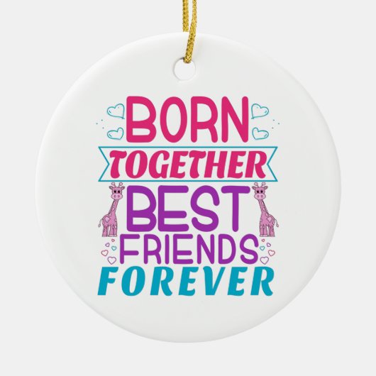 ツインガールズ最高のフレンズ引用文 セラミックオーナメント (正面)