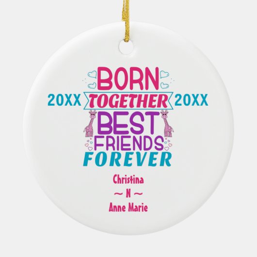 ツインガールズ最高のフレンズ引用文 セラミックオーナメント (裏面)