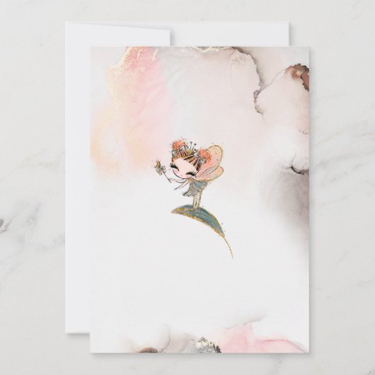 ツインガールズ誕生日フォレストフェアリーパーティー 招待状 (裏面)