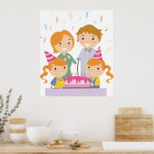 ツインガールズ誕生日 ポスター (キッチン)