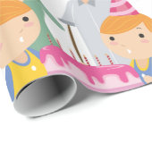 ツインガールズ誕生日 ラッピングペーパー (ロールコーナー)