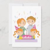 ツインガールズ誕生日 招待状 (正面)