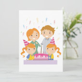 ツインガールズ誕生日 招待状 (スタンド正面)