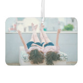 ツインガールズ2写真アップロードのパーソナライズされたカスタム車 カーエアーフレッシュナー (裏面)