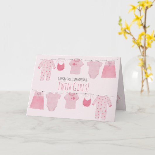 ツインガールズ カード (黄色い花)