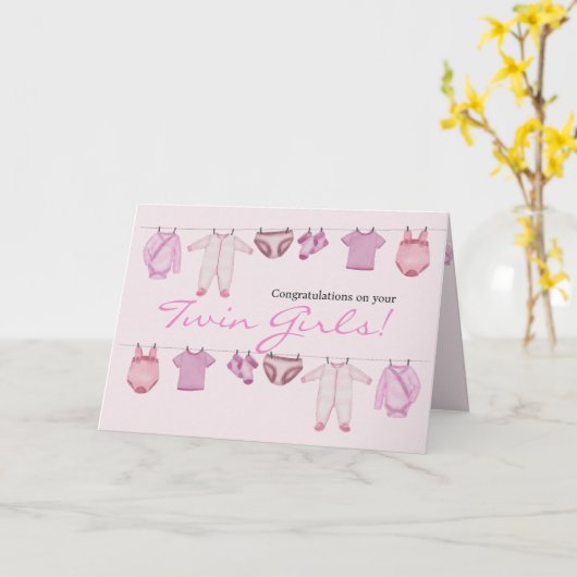 ツインガールズ カード (黄色い花)