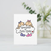 ツインガールズTシャツのおばあちゃん&ギフト ポストカード (スタンド正面)